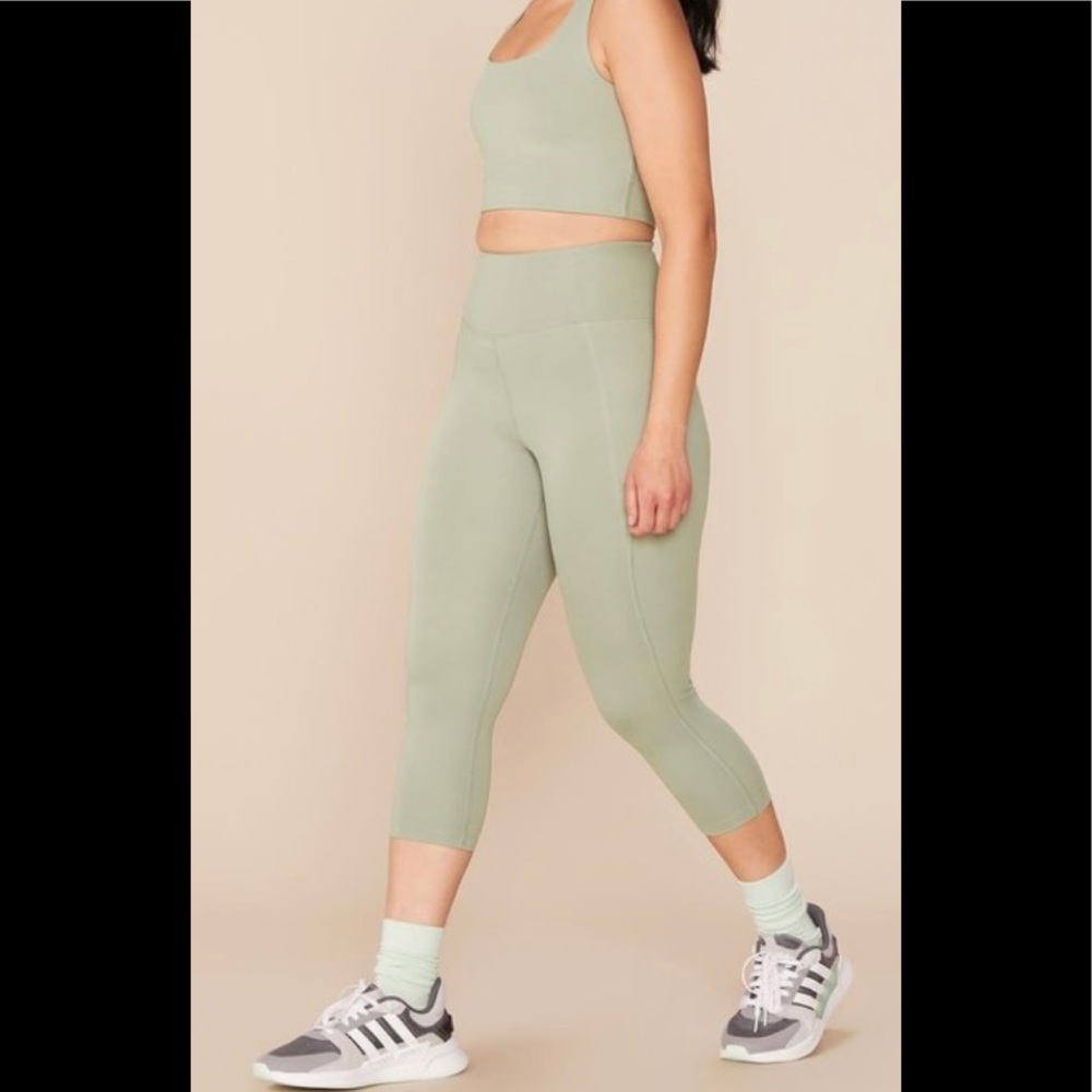 GIRLFRIEND COLLECTIVE High Waist Leggings AGAVE